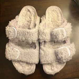 Birkenstock Arizona Purple Sherpa